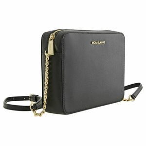 Michael Kors Black Jet Set Large Saffiano Leather